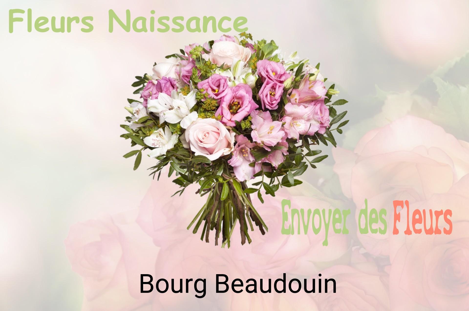 Bouquet de fleurs de naissance livré à Bourg-Beaudouin