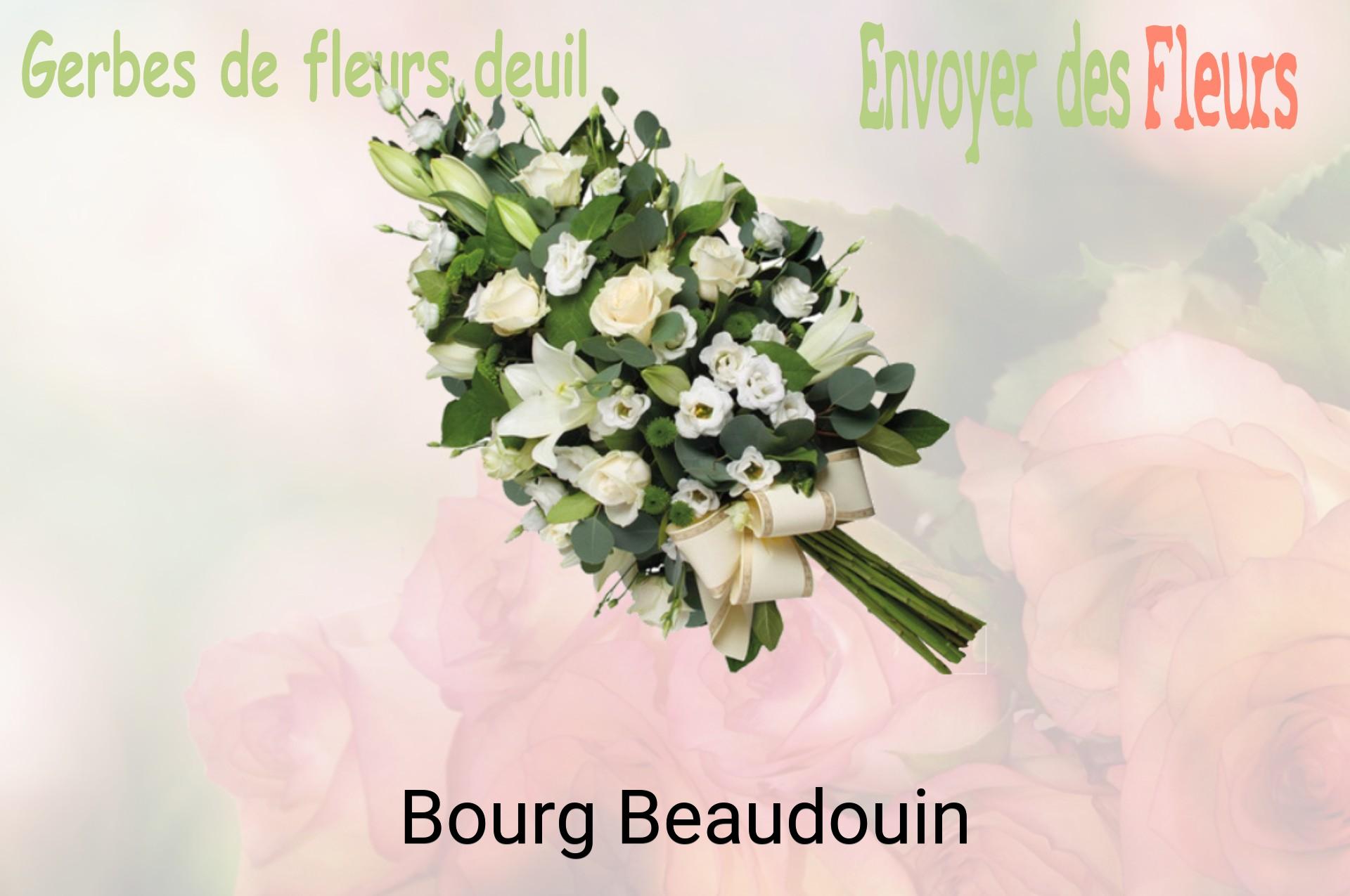 Gerbe de fleurs de deuil livrée à Bourg-Beaudouin
